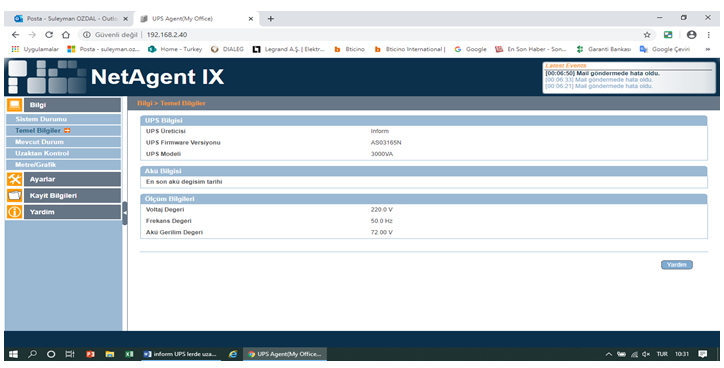 İnform UPS lerde Uzaktan İzleme
